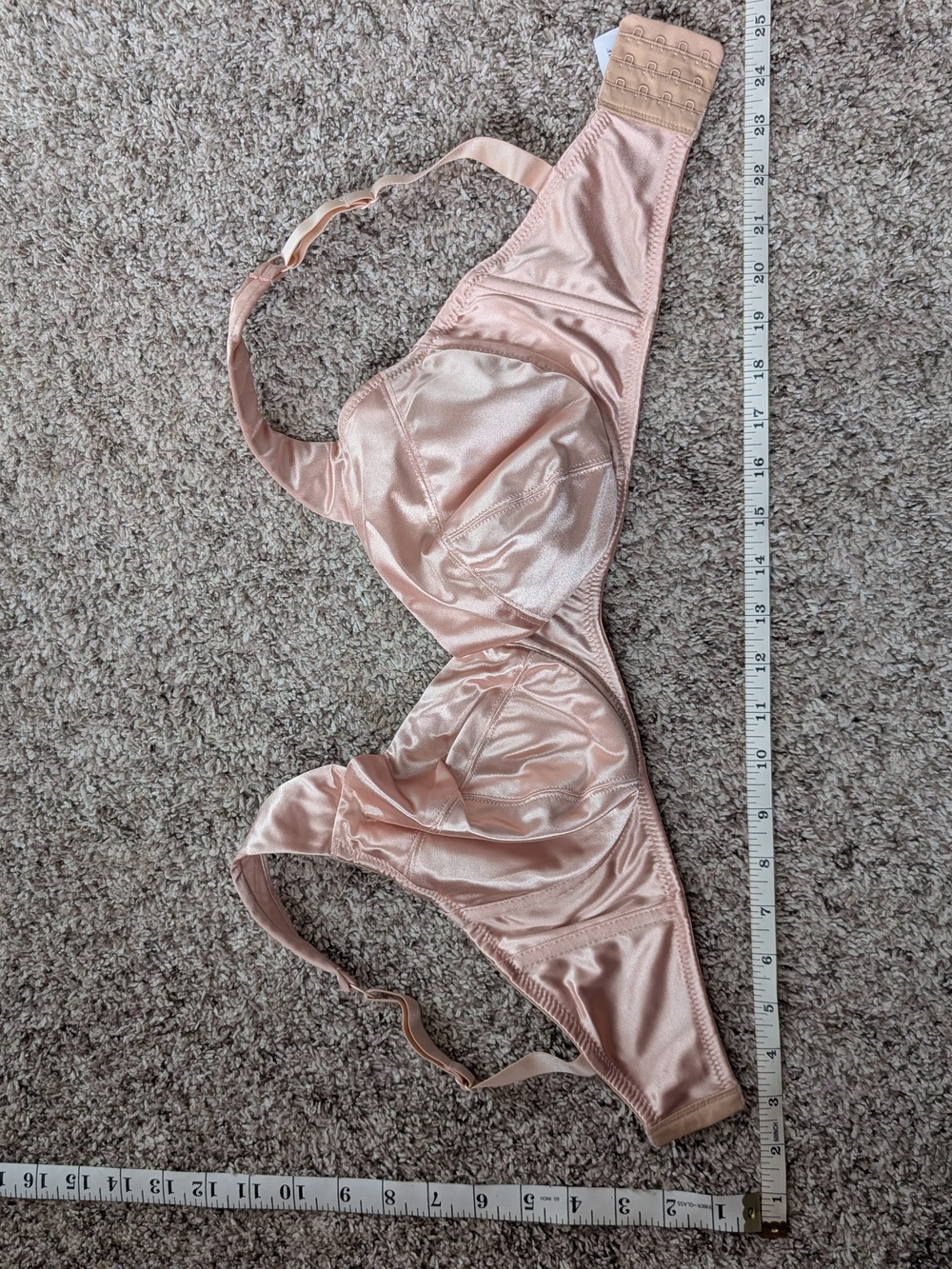 Frederick's of Hollywood Satin Underwire Bra in Blush